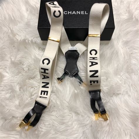 chanel suspenders poshmark